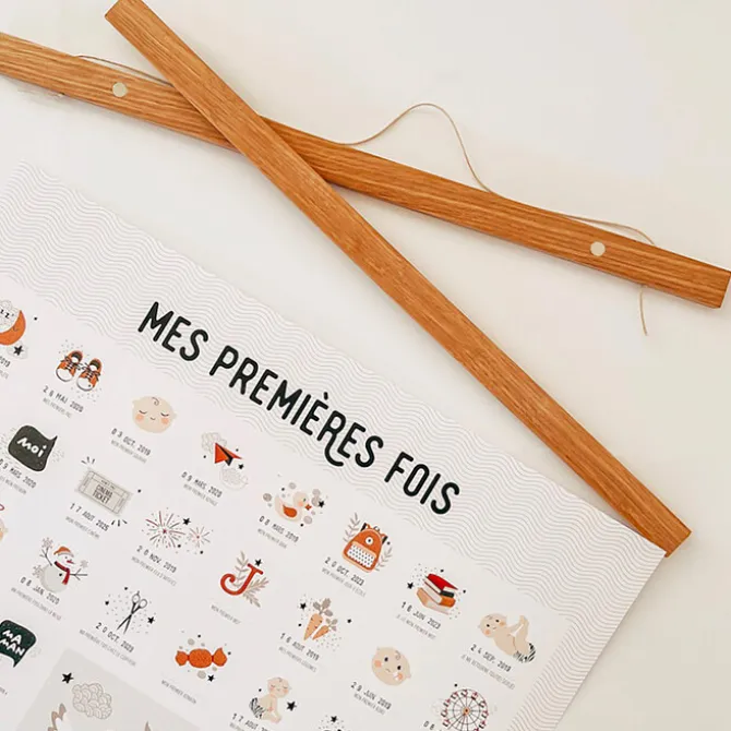 Les Petites Dates Porte-affiche en Bois
