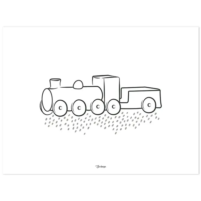 Lilipinso Affiche Locomotive - 30 x 40 cm