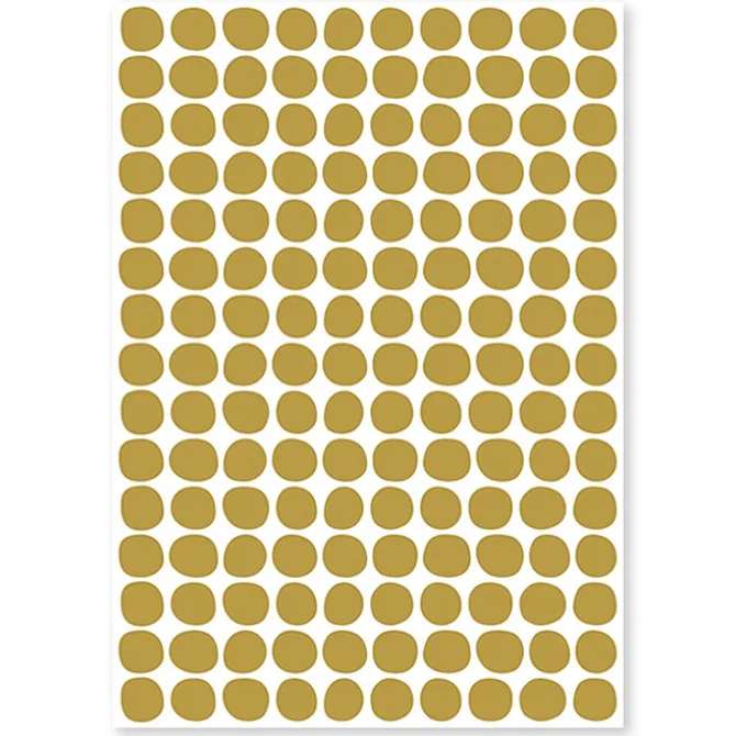 Lilipinso Planche de Stickers - Pois Moutarde