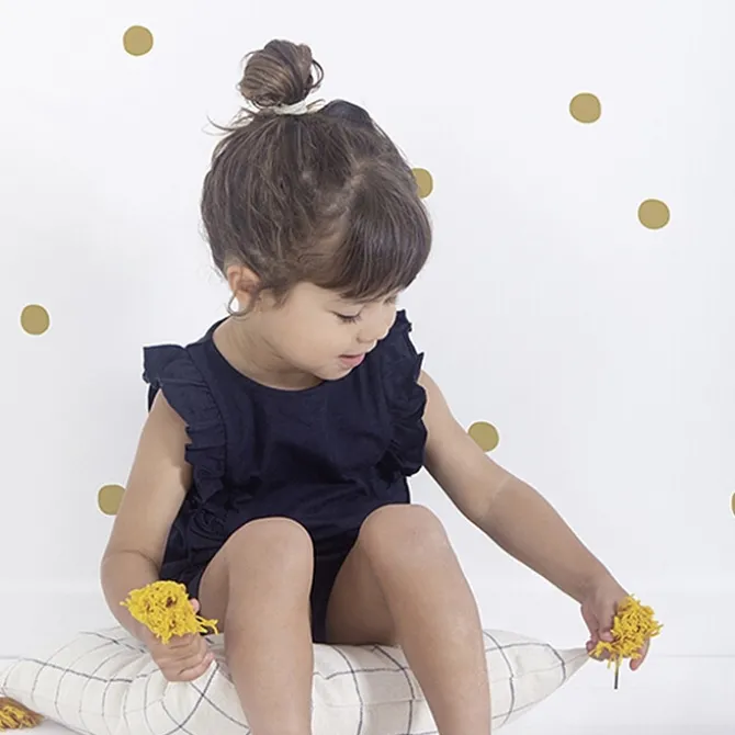 Lilipinso Planche de Stickers - Pois Moutarde