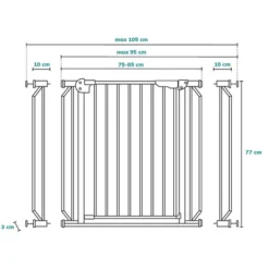Lionelo Barrière de Sécurité Truus Slim Led - White