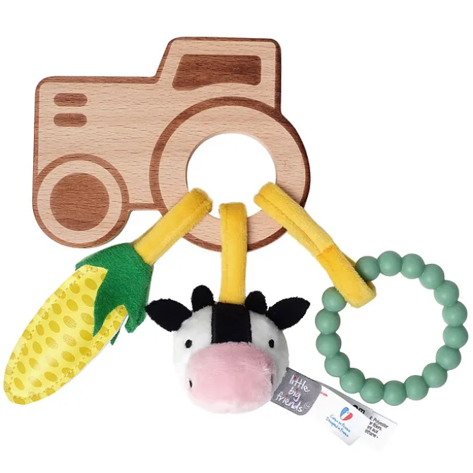 Little Big Friends Hochet en Bois - Ferme