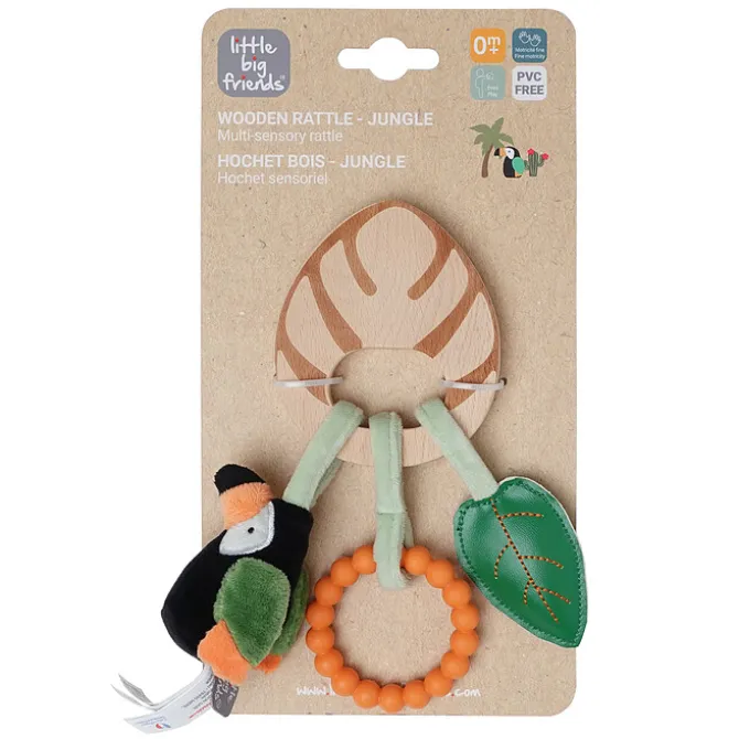 Little Big Friends Hochet en Bois - Jungle