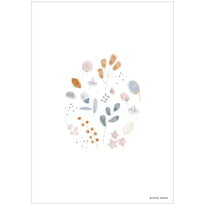 Little Dutch Affiche Réversible Spring Flowers - 42 x 32 cm
