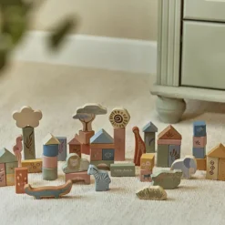 Little Dutch Blocs de Construction en Bois - Safari Friends