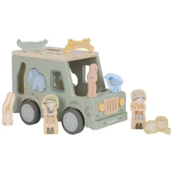 Little Dutch Boîte à Formes Voiture de Safari Safari Friends