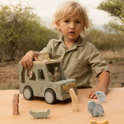 Little Dutch Boîte à Formes Voiture de Safari Safari Friends