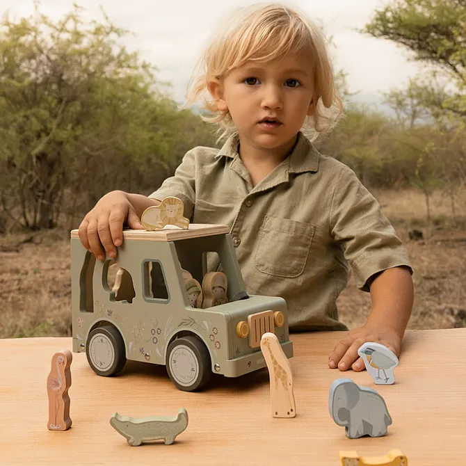 Little Dutch Boîte à Formes Voiture de Safari Safari Friends