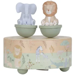 Little Dutch Boîte à Musique en Bois - Safari Friends
