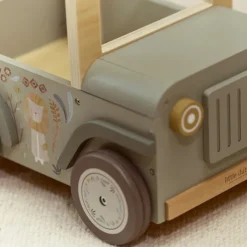 Little Dutch Chariot Voiture de Safari en Bois Safari Friends - Vert