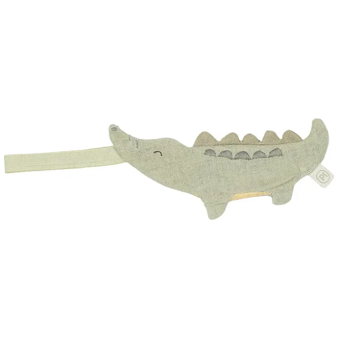 Little Dutch Doudou Attache Sucette Crocodile Safari Friends - Vert