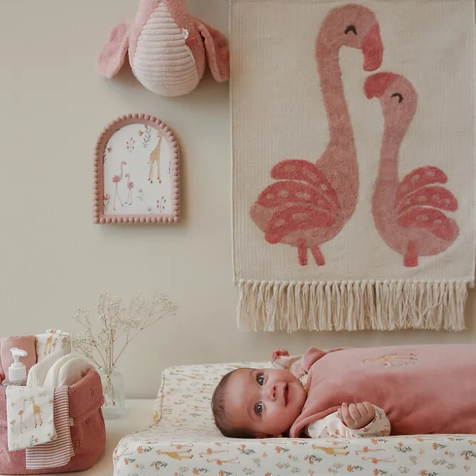 Little Dutch Housse de Matelas à Langer Safari Friends - Blooming Safari