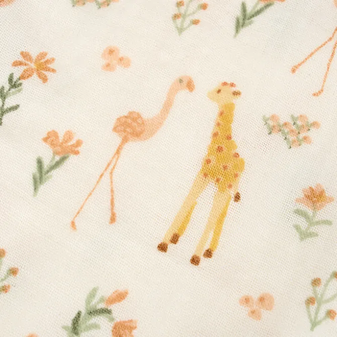 Little Dutch Housse de Matelas à Langer Safari Friends - Blooming Safari