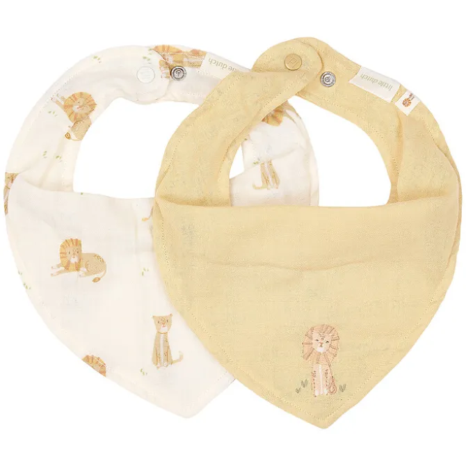 Little Dutch Lot 2 Bavoirs Bandana Safari Friends - Safari Leo