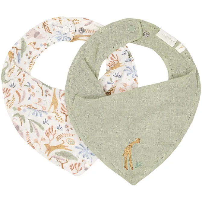 Little Dutch Lot 2 Bavoirs Bandana Safari Friends - Safari Wonders