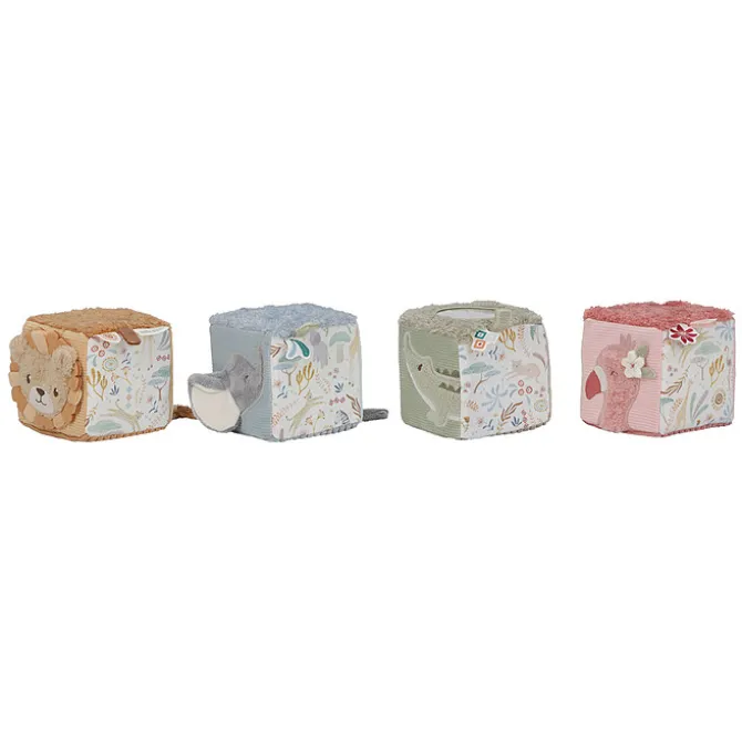 Little Dutch Lot de 4 Cubes Doux Safari Friends