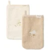 Little Dutch Lot de 2 Gants de Toilette Brodés - Baby Bunny