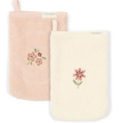Little Dutch Lot de 2 Gants de Toilette Brodés - Fairy Garden