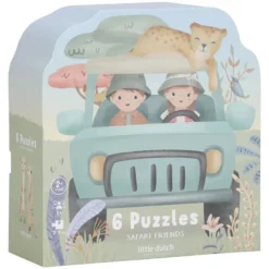 Little Dutch Lot de 6 Puzzles Safari Friends