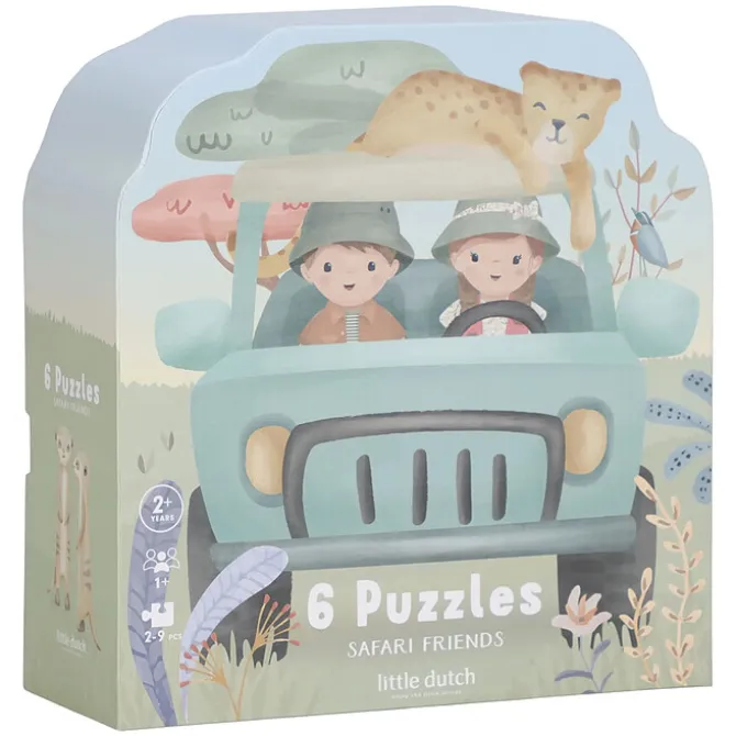 Little Dutch Lot de 6 Puzzles Safari Friends