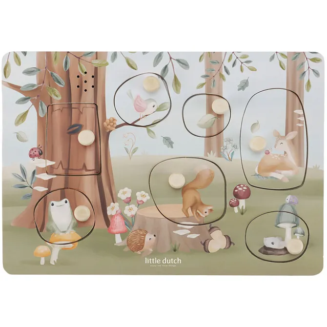 Little Dutch Puzzle Sonore en Bois - Forest Friends