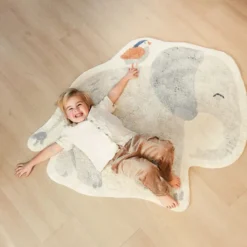 Little Dutch Tapis Safari Friends Eléphant Gris - 110 x 120 cm