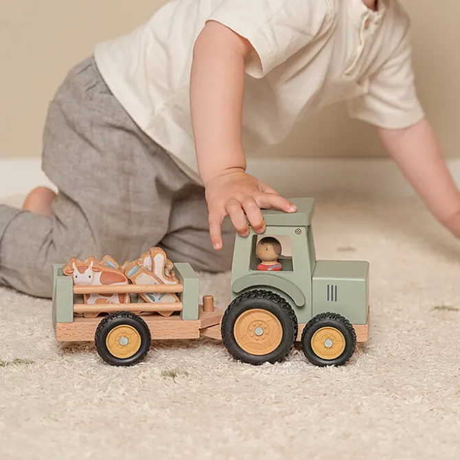 Little Dutch Tracteur avec Remorque Little Farm