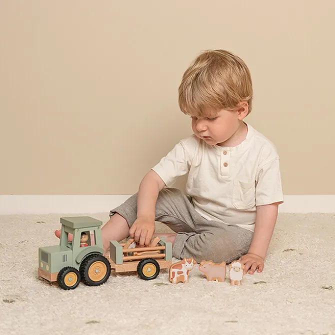 Little Dutch Tracteur avec Remorque Little Farm