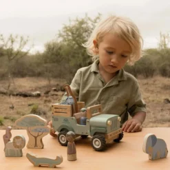 Little Dutch Voiture de Safari avec Animaux Safari Friends - Vert