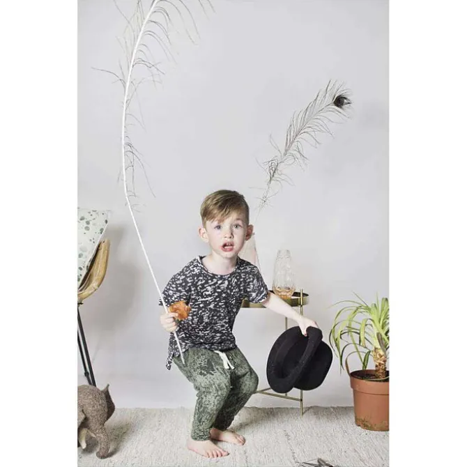 Little Indians Tee-Shirt manches courtes Burnout Noir - 6/9 mois