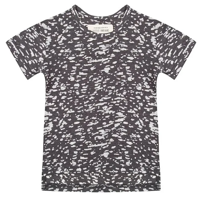 Little Indians Tee-Shirt manches courtes Burnout Noir - 6/9 mois
