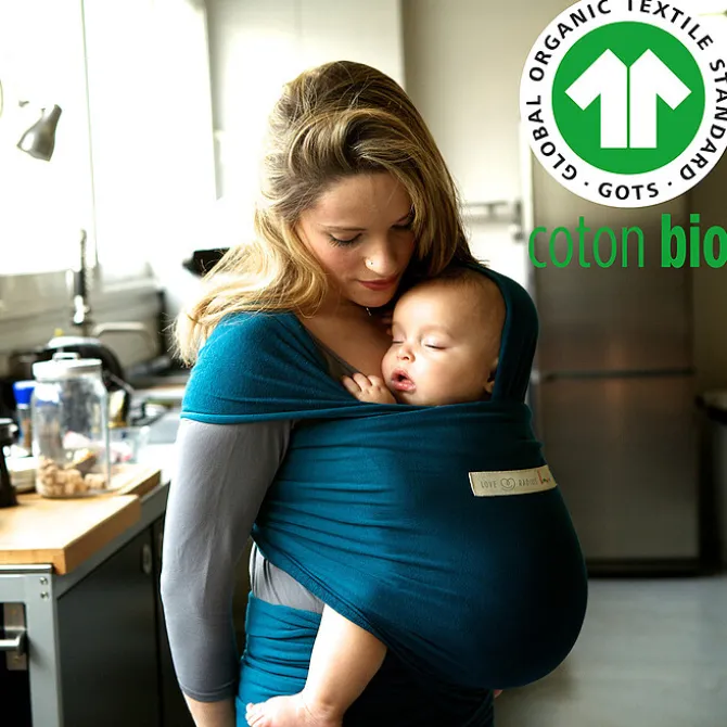 Love Radius Echarpe de Portage La Basic Bio - Bleu Canard