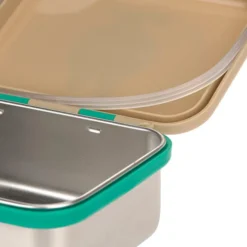 LÄSSIG Boîte à Goûter Inox Happy Trails - Grenouille