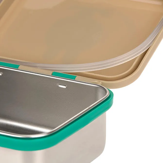 LÄSSIG Boîte à Goûter Inox Happy Trails - Grenouille