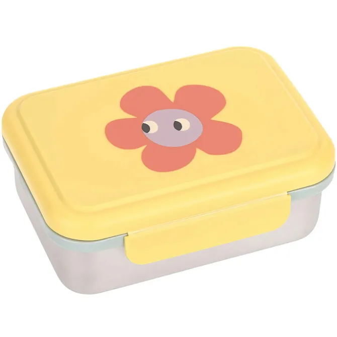 LÄSSIG Boîte à Goûter Inox Happy Trails - Fleur