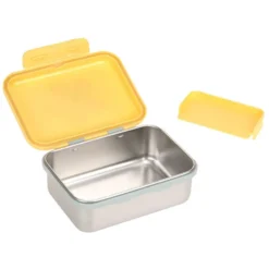 LÄSSIG Boîte à Goûter Inox Happy Trails - Fleur