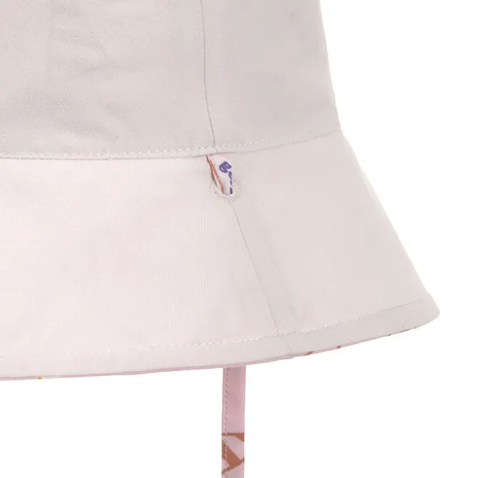 LÄSSIG Chapeau Anti-UV Réversible Ice Cream Rose Pâle - 3/6 Mois