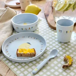 LÄSSIG Coffret Repas 4 Pièces Happy Fruits - Citron