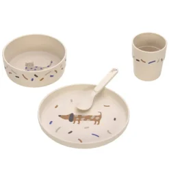 LÄSSIG Coffret Repas 4 Pièces Little Mateys - Bleu Roi