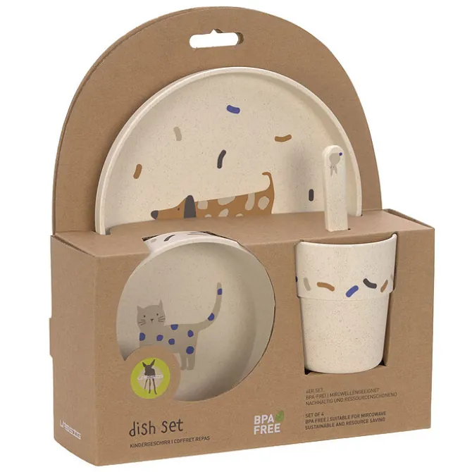 LÄSSIG Coffret Repas 4 Pièces Little Mateys - Bleu Roi