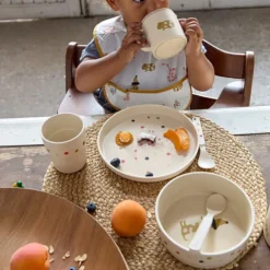 LÄSSIG Coffret Repas 4 Pièces Little Mateys - Orange Epicée