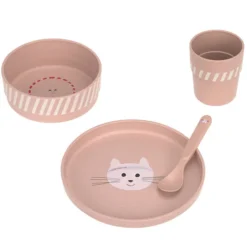 LÄSSIG Coffret Repas 4 Pièces Tiny Team - Chat