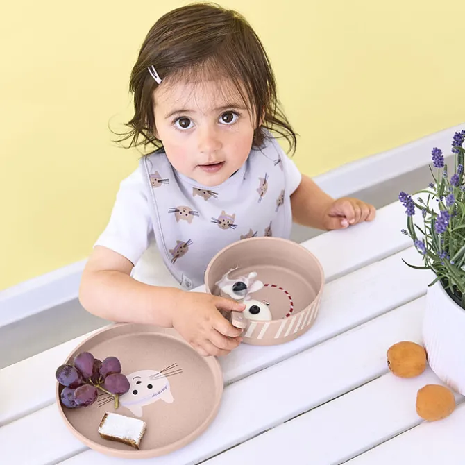 LÄSSIG Coffret Repas 4 Pièces Tiny Team - Chat
