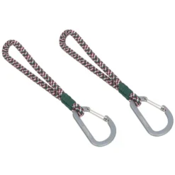 LÄSSIG Lot de 2 Attaches Poussette avec Mousqueton - Vert