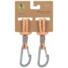 LÄSSIG Lot de 2 Attaches Poussette avec Mousqueton - Beige