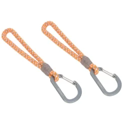 LÄSSIG Lot de 2 Attaches Poussette avec Mousqueton - Beige