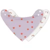 LÄSSIG Lot de 2 Bavoirs Bandana Happy Rascals Coeur - 0/24 Mois