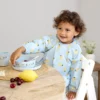 LÄSSIG Lot de 2 Bavoirs à Manches Longues Happy Fruits Citron - 6/24 Mois