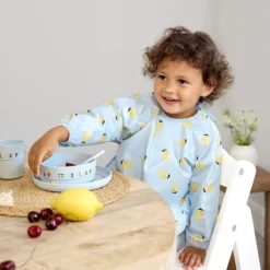 LÄSSIG Lot de 2 Bavoirs à Manches Longues Happy Fruits Citron - 6/24 Mois