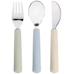 LÄSSIG Lot de 3 Couverts Happy Fruits - Citron